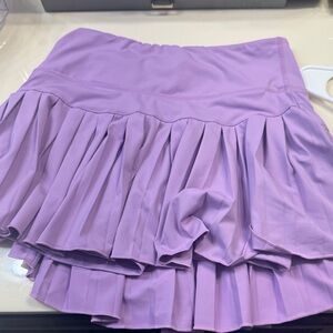 Purple Pleated Skirt